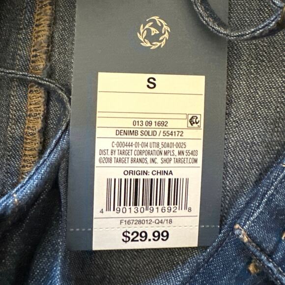 Universal Thread Midi Denim Spaghetti Strap Dress Size Small - Picture 3 of 5